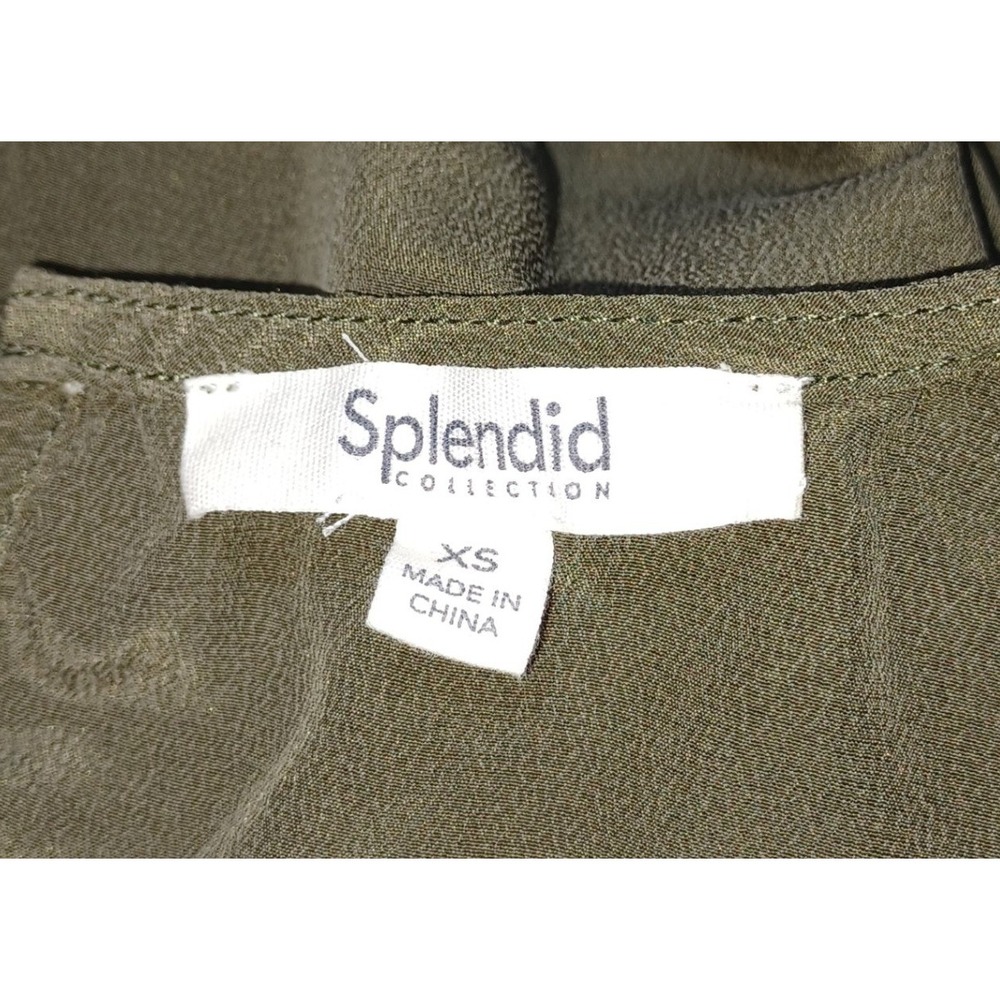 Splendid Alessandra Silk Jumpsuit Spruce Green XS Elevated Casual Resort Wear - Picture 6 of 11